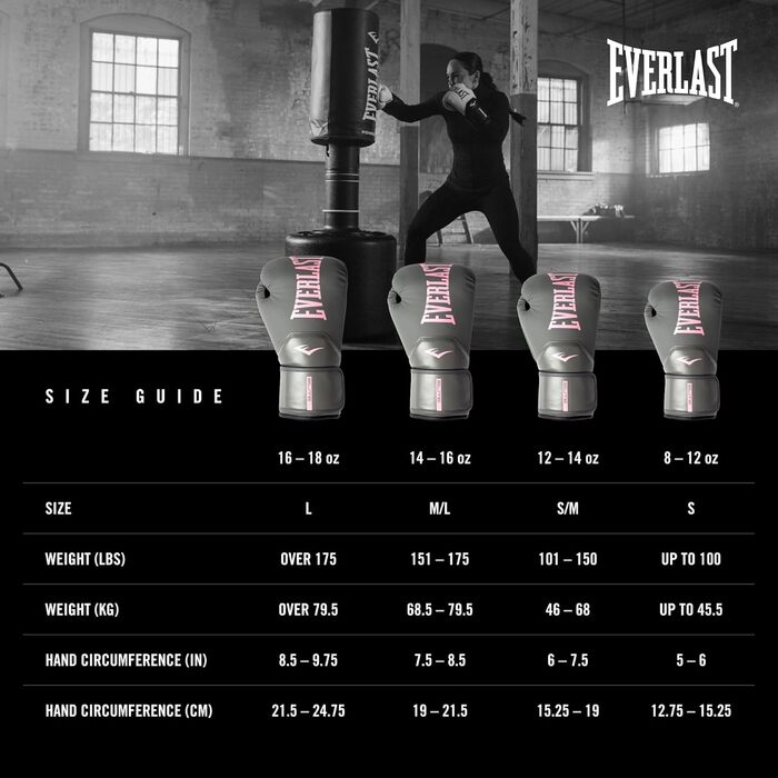 Жіночі боксерські рукавички Everlast Elite Prostyle 8oz, сірі/рожеві