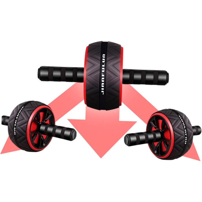 Тренажери WOONEKY Abdominal Wheel, чорні, 30x16 см - аксесуари для преса