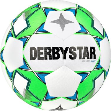 Футбольний м'яч Derbystar Brilliant Light v23 розмір 4 біло-синьо-зелений