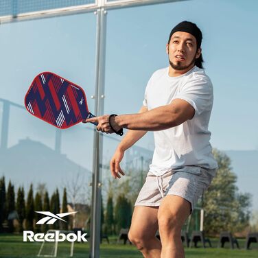 Reebok набір для піклболу на 2 особи, графітові контрольні ракетки, прецизійні м’ячі з 40 отворами, ідеально для спорту