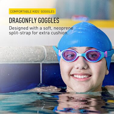 Дитячі окуляри для плавання Finis Unisex Kids Dragonflies Один розмір Кавун