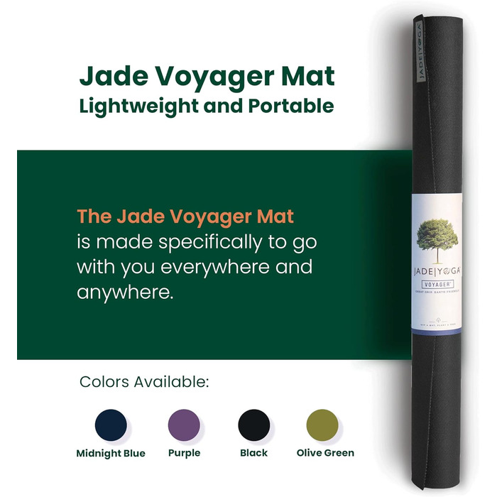 Килимок для йоги Jade Yoga Voyager, 1,6 мм (чорний)