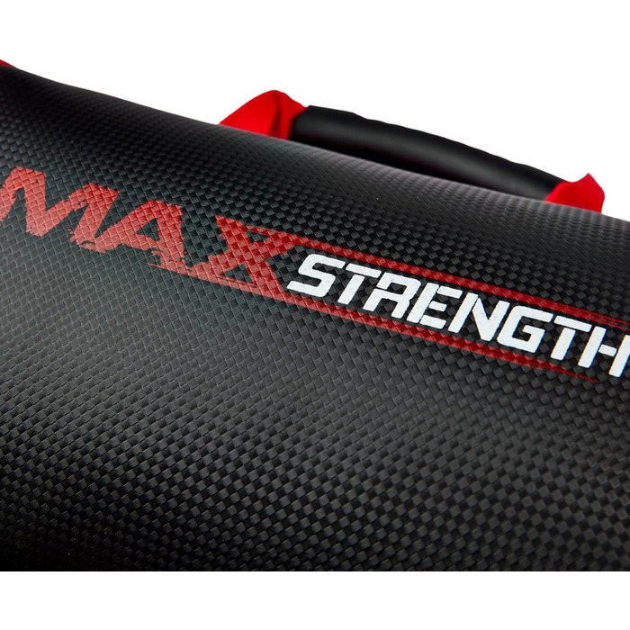 Боксерська груша MaxStrength з наповнювачем, 15 кг, чорний/червоний