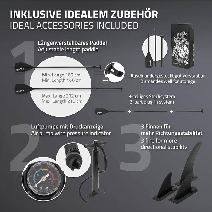 Надувна SUP-дошка для веслування стоячи 305/308/320/380 см, до 120/150 кг, товщина 10/15 см, з каяк-сидінням, комплект: сумка, весло, різні моделі