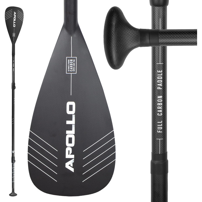 Весло Apollo Carbon SUP, 3 ел., 180-220 см, Карбон/Скловолокно