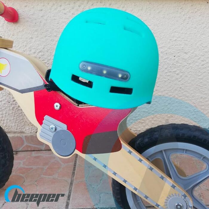 Шолом BEEPER ME135S-B для підлітків, синій, S, з інтегрованим підсвічуванням, унісекс