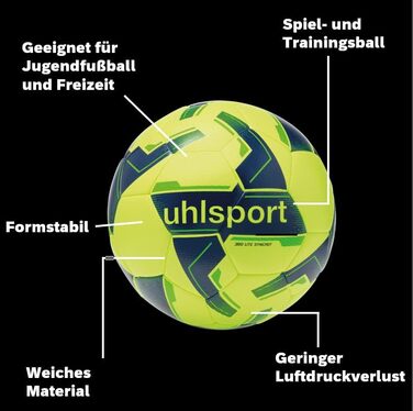 Дитячий футбольний м'яч Uhlsport 350 Lite Synergy розмір 5 жовто-синьо-зелений