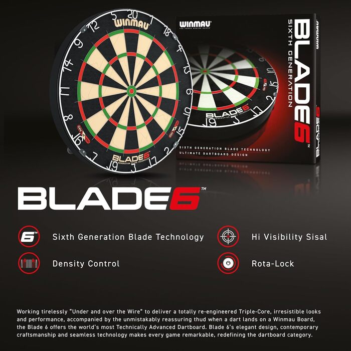 Дошка для дартсу WINMAU Blade 6 Series з щетини