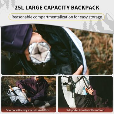 Рюкзак Naturehike 25/35 л водонепроникний для туризму, чоловічий та жіночий, для подорожей, кемпінгу, походів, Outdoor