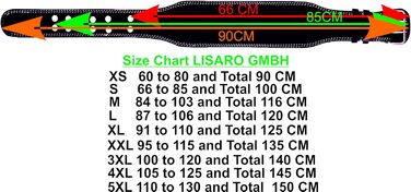 Пояс для важкої атлетики LISARO зі спинкою 15 см напоготові, виготовлений зі шкіри, пояс для силових тренувань з регульованими отворами, пояс для важкої атлетики для бодібілдингу для жінок та чоловіків розмір XL