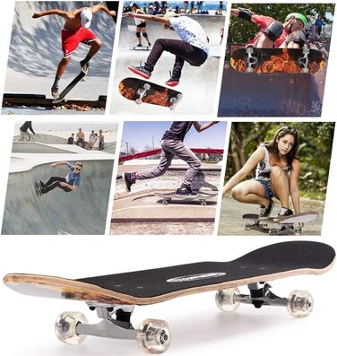 Скейтборд Cruiser Longboard, 8-шарова кленова дека, 31 дюйм