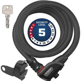 Кабельний замок для велосипеда ABUS Phantom 8950/180 KF з кріпленням, чорний, рівень безпеки 5, діаметр 12/15 мм