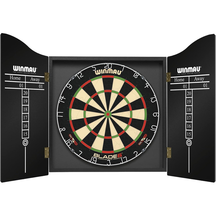 Дошка для дартсу WINMAU Blade 6 з шафою, 2 наборами дартсу та аксесуарами