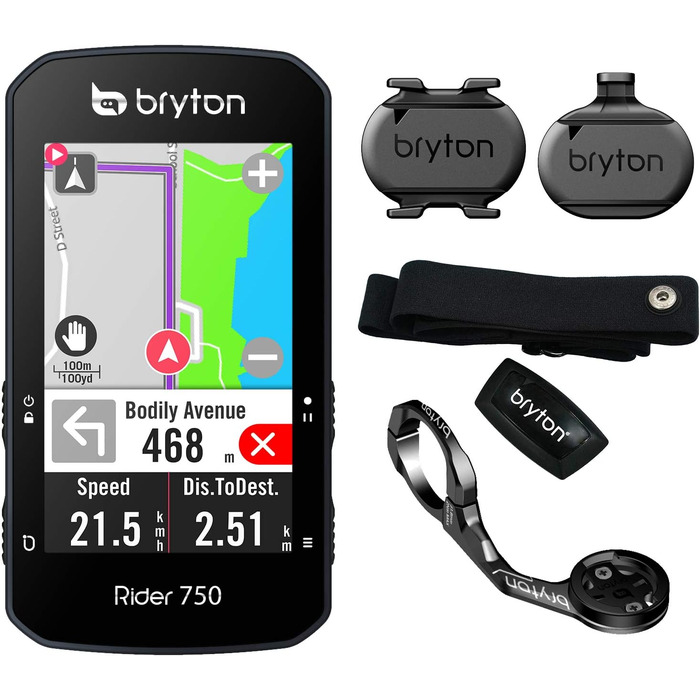 Велокомп'ютер Bryton Rider 750SE, GPS, сенсорний 2.8