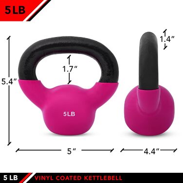 Вінілова гиря JFIT з чавуну, 2,3-22,7 кг, захист покриття, для фітнесу та силових тренувань