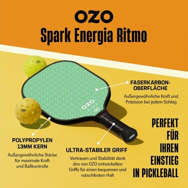 Ракетка OZO Pickleball силова для початківців, зелена