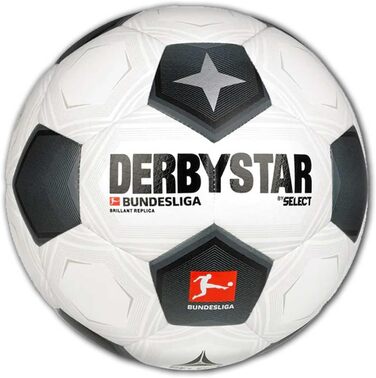 Футбольний тренувальний м'яч Derbystar BL Brillant Replica Classic V23 23/24 розмір 5 біло-чорний