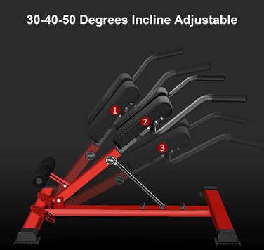 Багатофункціональний римський стілець, Лава для сидіння, Лава для обтяжень, Тренажерний зал, Домашній гіперекстензія Римський стілець, Силові тренування, Фітнес, Машина для спалювання жиру Red