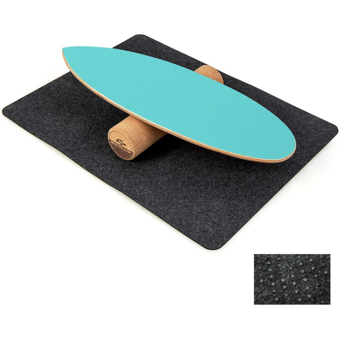 З дерева, Balance Board, Balance Trainer Trickboard для дому, в т.ч. корковий рулон, Балансборд з 8 якісних шарів деревини пресованого Blue