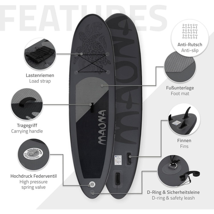 Надувна SUP-дошка для веслування стоячи 305/308/320/380 см, до 120/150 кг, товщина 10/15 см, з каяк-сидінням, комплект: сумка, весло, різні моделі