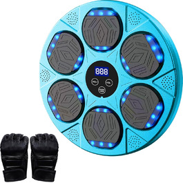 Музична боксерська машина з Bluetooth, електронна, з боксерськими рукавичками, 9 швидкостей, LED, для дорослих і дітей