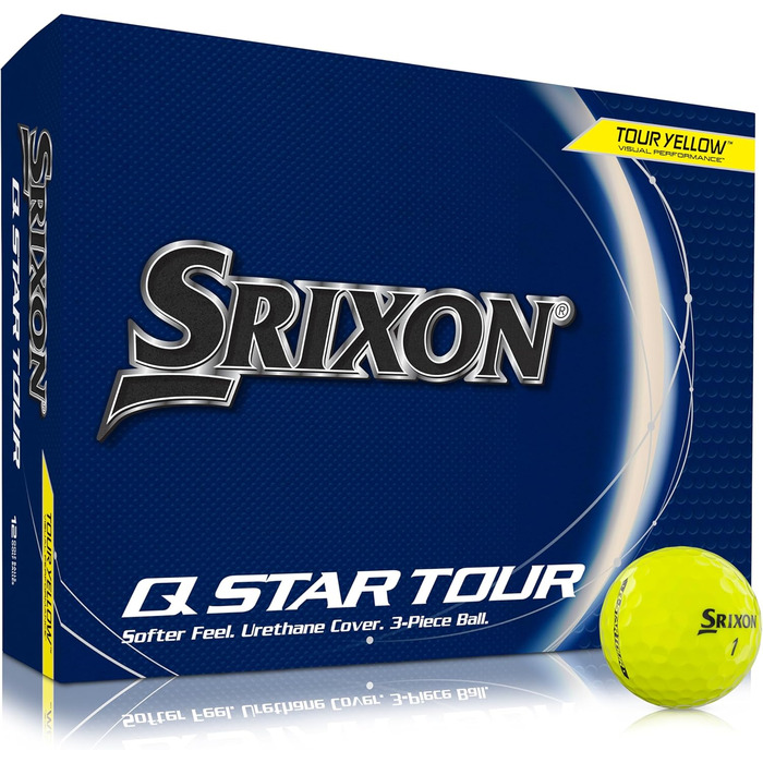 М'ячі для гольфу Srixon Q-Star Tour 5 2024 - м'якість, обертання (12 шт.)