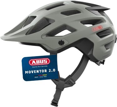 Велошолом ABUS Moventor 2.0 для MTB, All-Mountain, сіро-крейдяний, розмір L (57-61 см), для чоловіків і жінок, комфортний