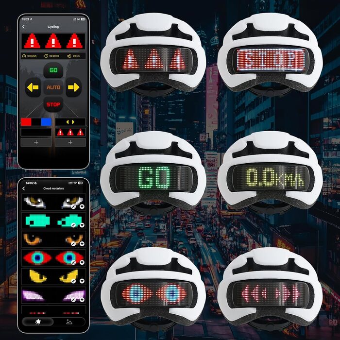 Велосипедний шолом PChero з LED-підсвіткою, поворотниками, Bluetooth, дисплеєм та тахометром, для MTB і шосейних велосипедів, розмір 58-62 см, для чоловіків і жінок