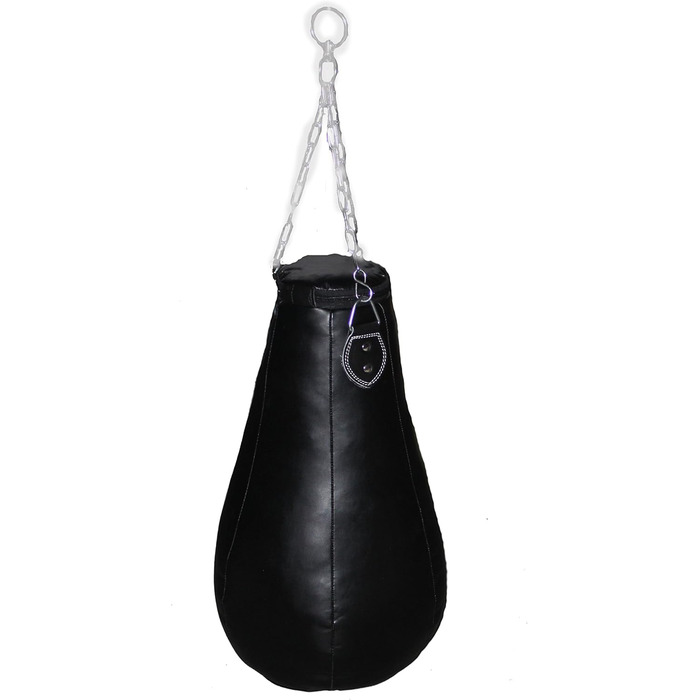 Боксерський м'яч LISARO Boxing Bulb вініловий 15 кг з ланцюгом, чорний