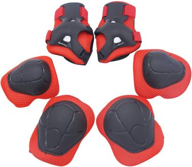 Протектори Inline Skate Protective Gear Kids Knee Pads Set 7 шт. з регульованим шоломом для роликового скейтборду Скейтборду Велосипед Роликові ковзани Скутер червоний 2,5-9 років