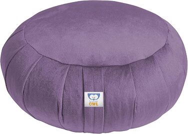 Сенсорна подушка для медитації сови Zafu Yoga Cushion оксамит 100 м'який оксамит гречана оболонка наповнювач кругла висота сидіння 18 см 35 лаванда лаванда