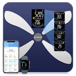 Шкала жиру Lepulse F3, великий дисплей, APP, 13 вимірювань тіла