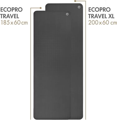 Килимок для йоги Bodhi ECO PRO Travel XL Натуральний каучук 200х60х0,13 см