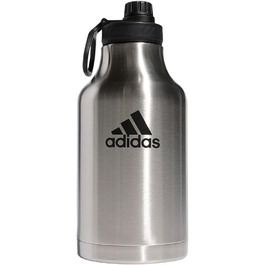 adidas термобутилка 2 л, метал, подвійна ізоляція, 18/8 нерж. сталь, для гарячих та холодних напоїв, чорна