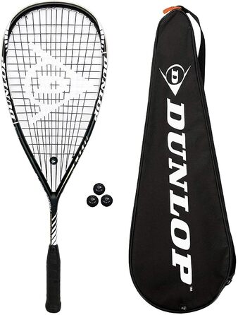 Ракетка для сквошу Dunlop Blackstorm Titanium 2.0 чорна + 3 м'ячі