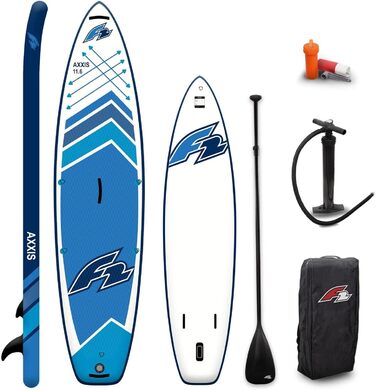 Сап-борд AXXIS SUP 11,6' 2024, синій, з веслом, сумкою та насосом