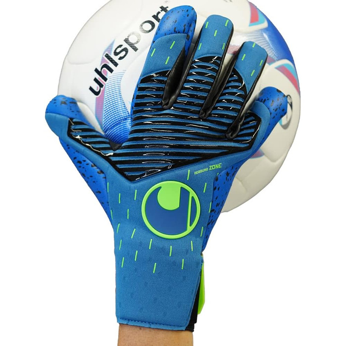 Рукавички Uhlsport Aquagrip Hn синій/чорний/зелений, розмір 8