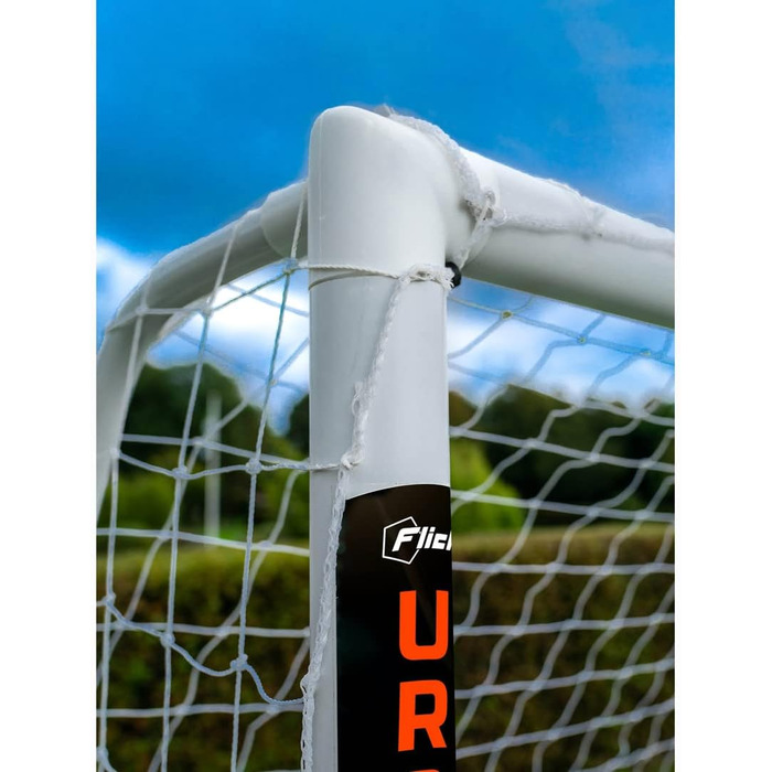 Футбольні ворота Football Flick Ultimate всепогодні, uPVC, з УФ-захистом, товщина стійок 70 мм, інтегрована система фіксації, посилені кути, розміри 6x4, 8x4, 8x6, 12x6