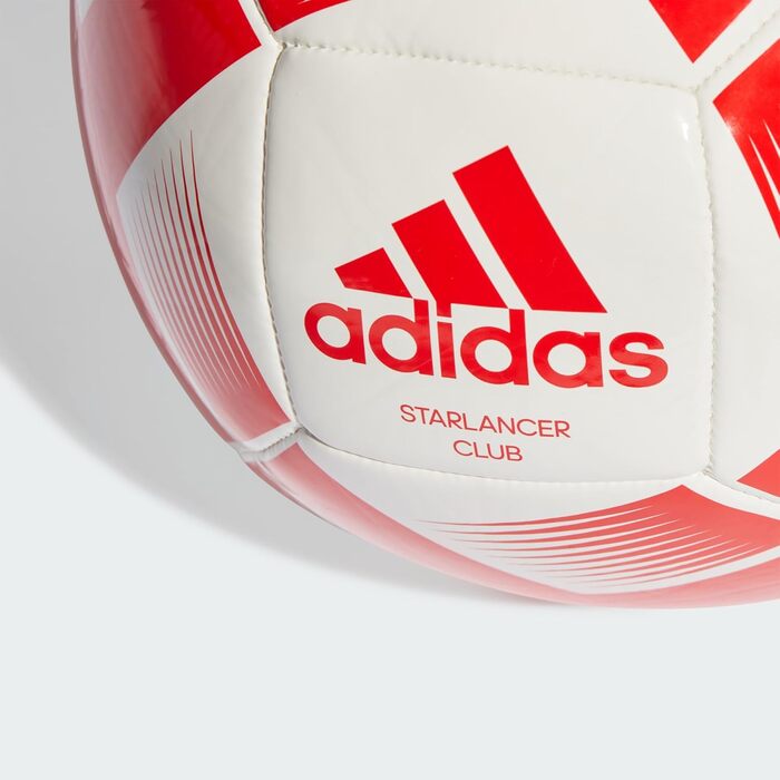 Футбольний м’яч adidas Starlancer CLB 4, біло-червоний, машинне зшивання
