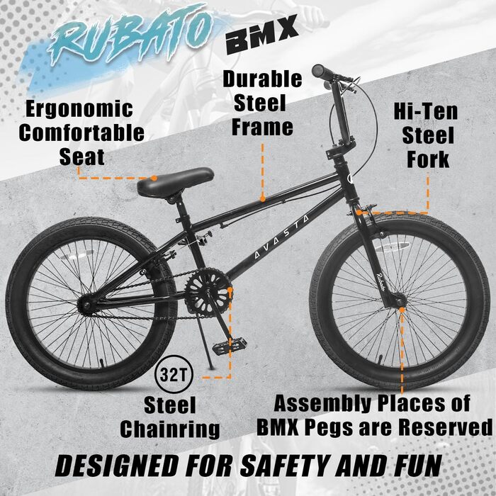 Велосипед AVASTA Freestyle BMX 20'' для дітей від 5 років