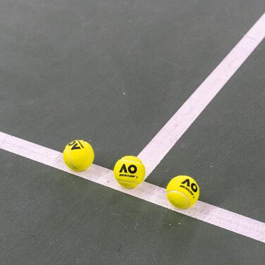 Тенісні м'ячі DUNLOP Australian Open для ґрунту, хардкорту та трави, 3 шт.
