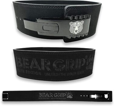 Пояс BEAR GRIP - для важкої атлетики Elite Edition чорний (XS)