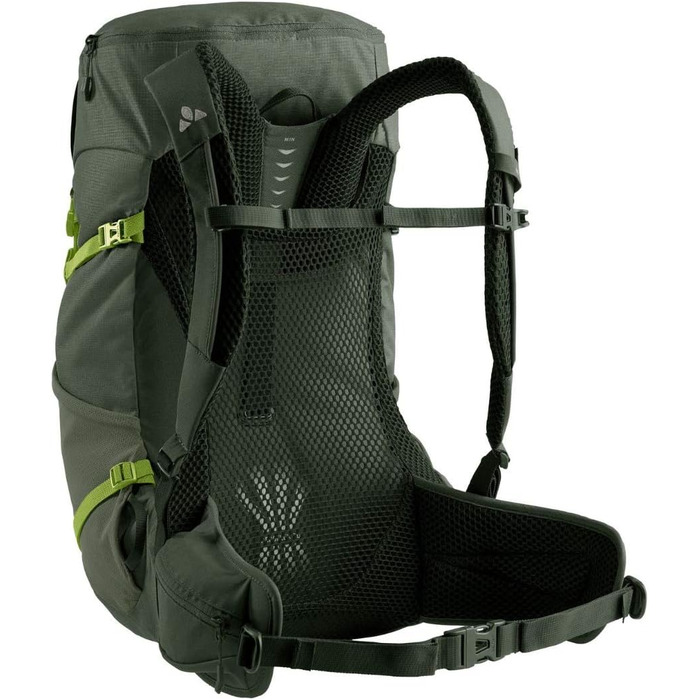 Туристичний рюкзак VAUDE Brenta 30 л оливковий, водостійкий, з дощовиком, для жінок і чоловіків, зручний трекінговий рюкзак з практичними відділеннями