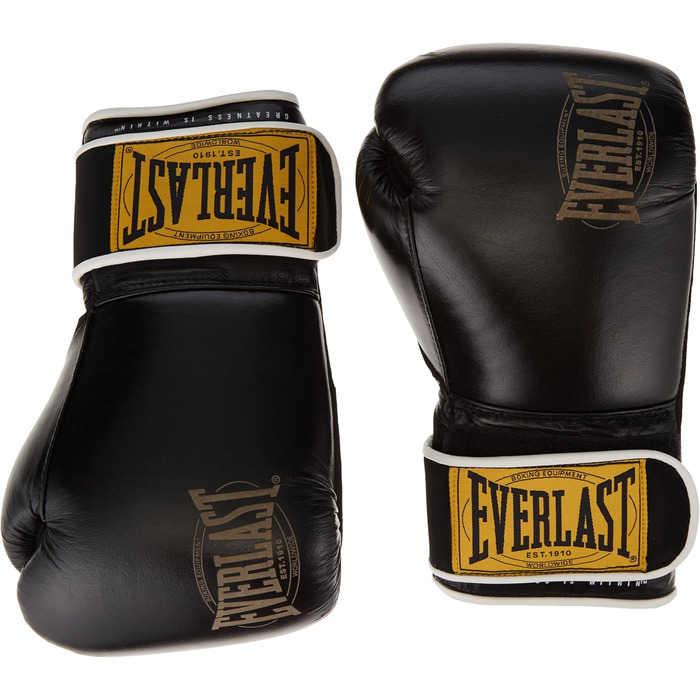 Боксерські рукавички Everlast 1910 Класичні чорні 16 унцій