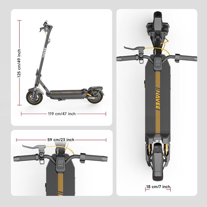 Електросамокат NAVEE GT3 Pro D для дорослих, 400W, запас ходу 60 км, чотирикратна амортизація, складаний, IPX5, TÜV, для міста, бруківки і схилів до 22%