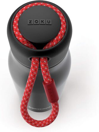 Пляшка Zoku, нержавіюча сталь, чорна, 500 мл