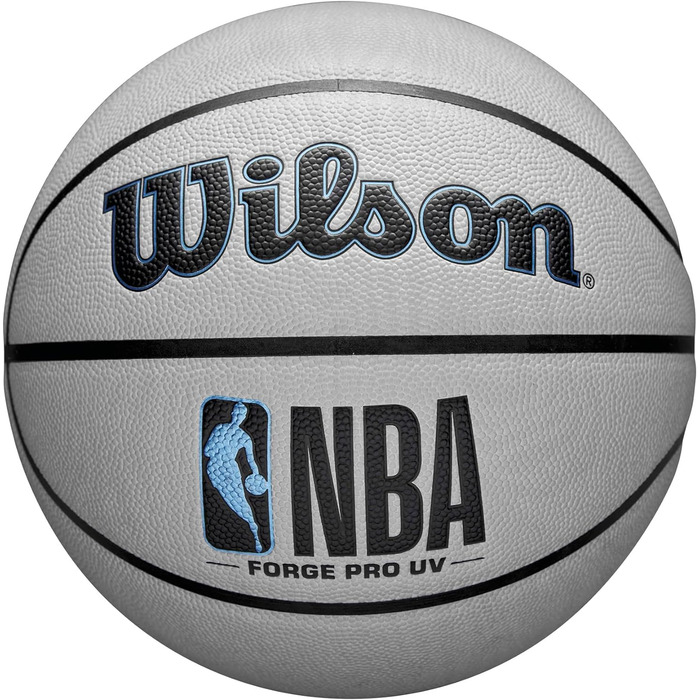 Баскетбольні м'ячі WILSON NBA Forge Series для приміщень/активного відпочинку (розмір 7 - 29.5', Forge Pro, сірий)