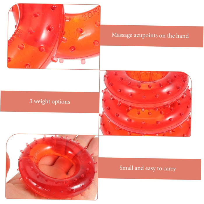 Для рук Тренажер Масажер Інструмент для зміцнення рук Зміцнення пальців Кругла розтяжка Вправа Кільце для зміцнення кільця Офісний підсилювач ПВХ, 15 шт., Grip Fitness Finger Grip Gripper