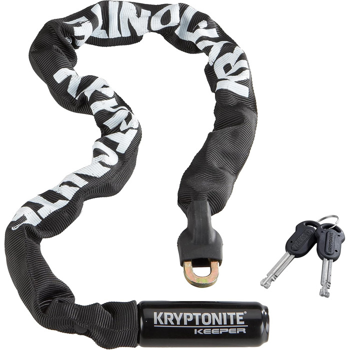 Велозамок Kryptonite Keeper 510 та Keeper 785, ланцюговий та тросовий, чорний, 3мм/100см, інтегрований замок
