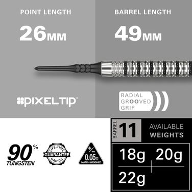 Набір наконечників Target Darts EXO 90 Tungsten піксельні (20 г)